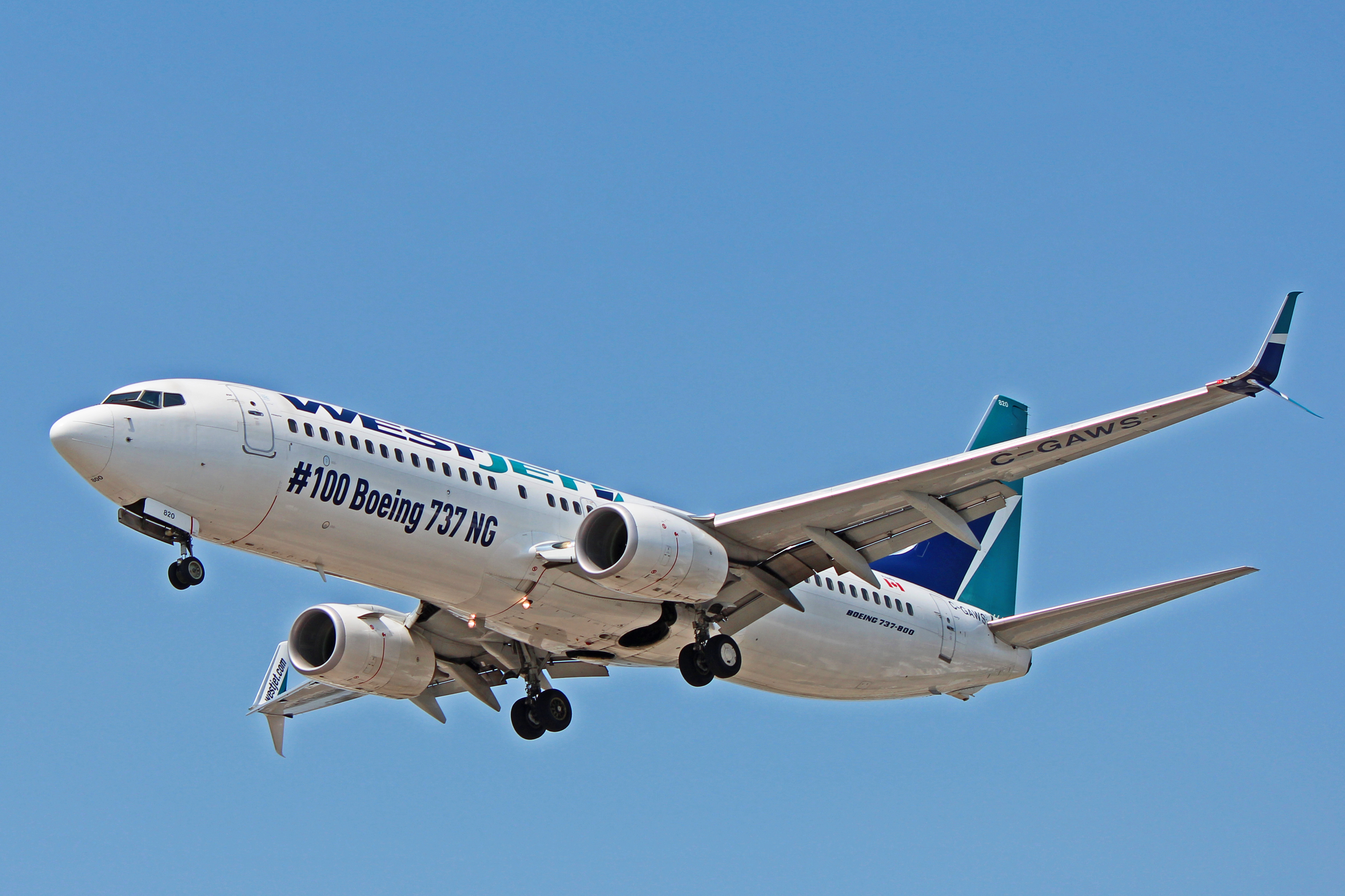 C Gaws Westjet Boeing 737 800 100 Boeing 737 Ng Livery