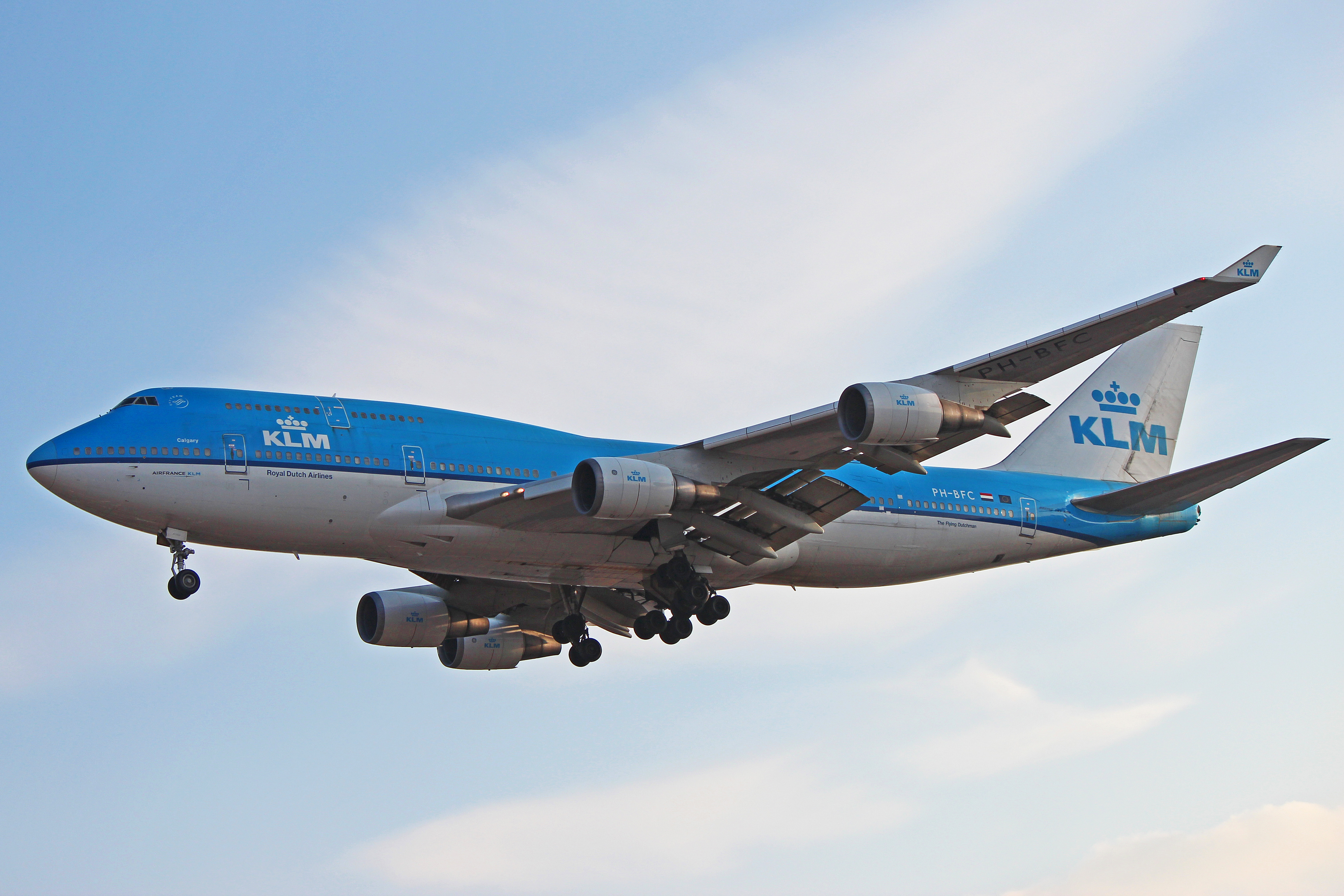 ph-bfc klm royal dutch airlines boeing 747-400m combi toronto yyz
