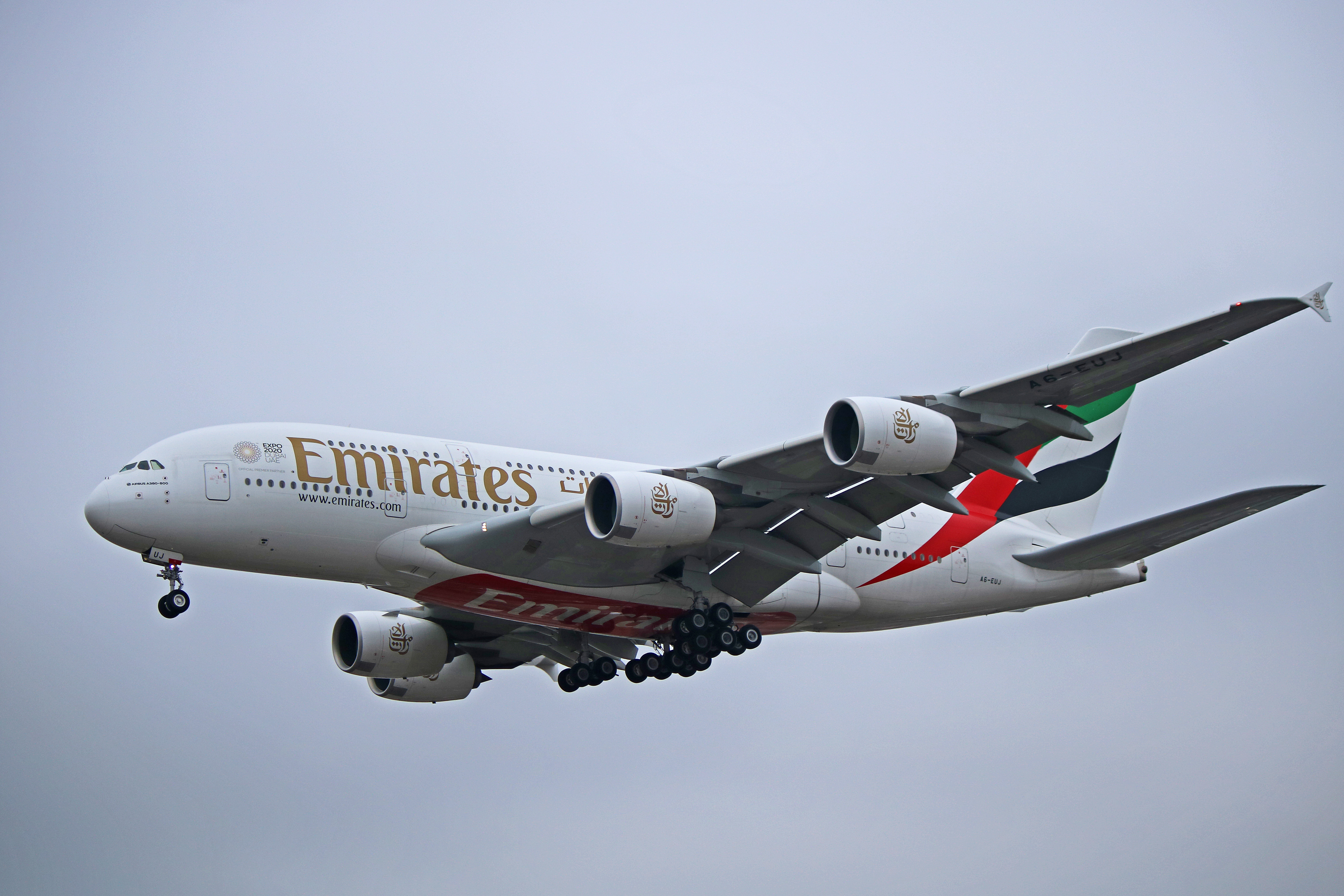 a6-euj emirates airlines airbus a380-800 toronto pearson yyz