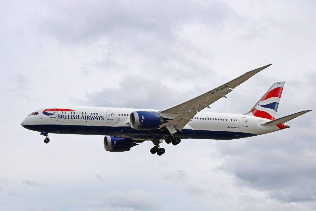 g-zbkm british airways boeing 787-9 dreamliner