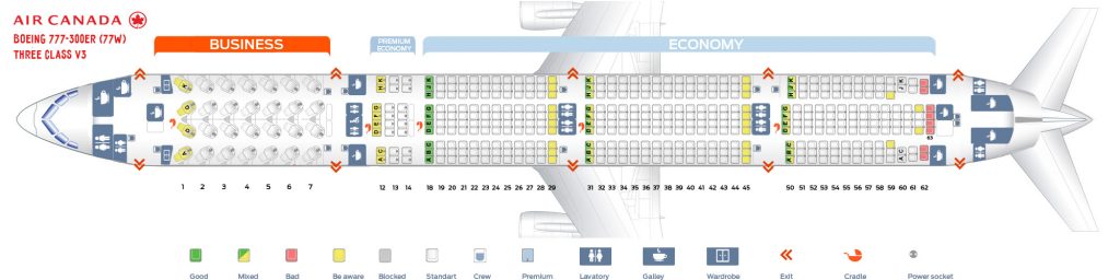 air canada boeing 777-300er seating map
