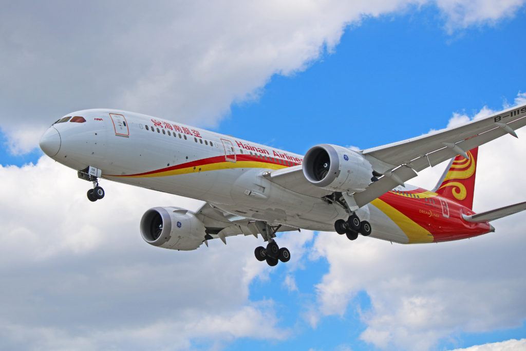 b-1119 hainan airlines boeing 787-9 dreamliner