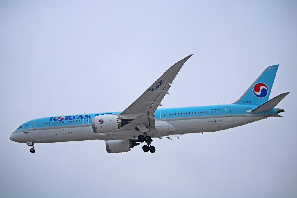 hl8085 korean air boeing 787-9 dreamliner